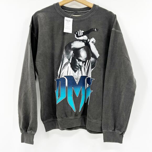 NWT DMX Anthem Crewneck Sweatshirt Men's Gray Fleece Size S - Picture 2 of 4